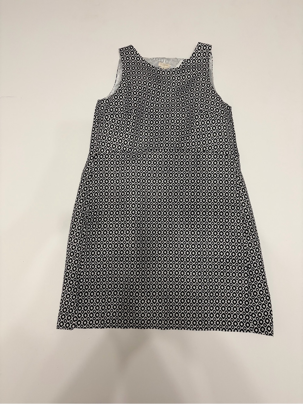 J. Crew Black and White Geometric A-line Dress for women trendy minimalist comfy